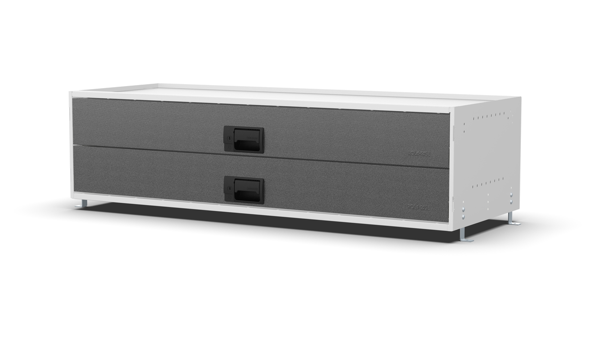 S1310 modular drawer cabinet, 2 large drawers, 325 mm high, three-quarter front view