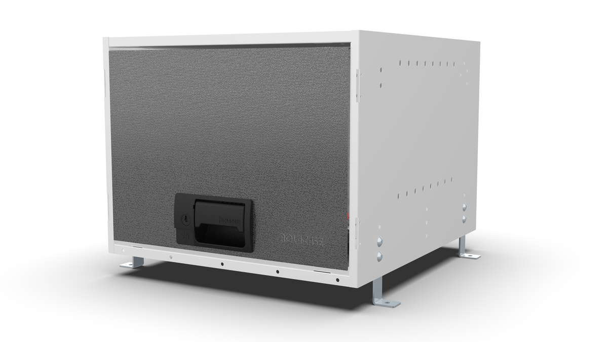 S420 modular drawer cabinet, 1 extra-deep drawer, 325 mm high, three-quarter front view