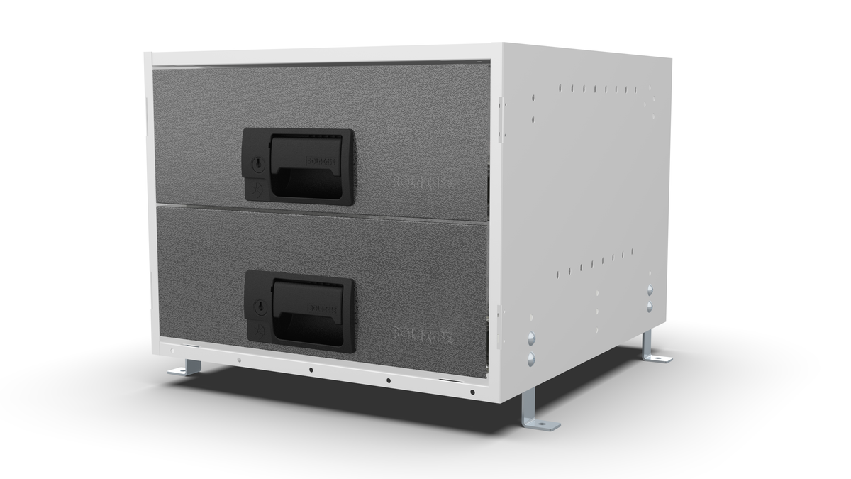 S420 modular drawer cabinet, 2 large drawers, 325 mm high, three-quarter front view
