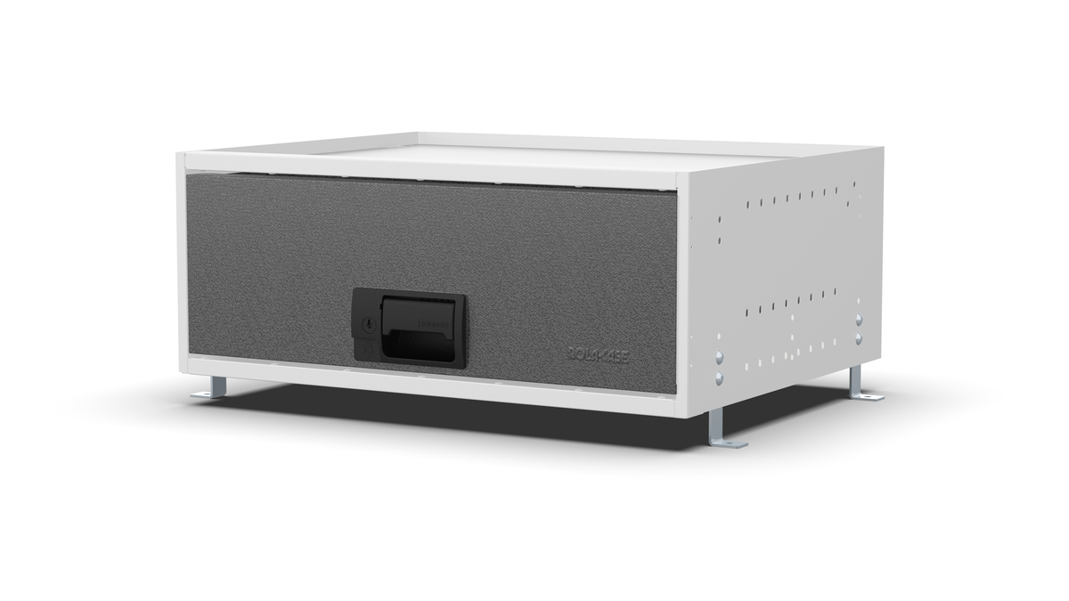 S600 modular drawer cabinet, 1 deep drawer, 230 mm high, three-quarter front view