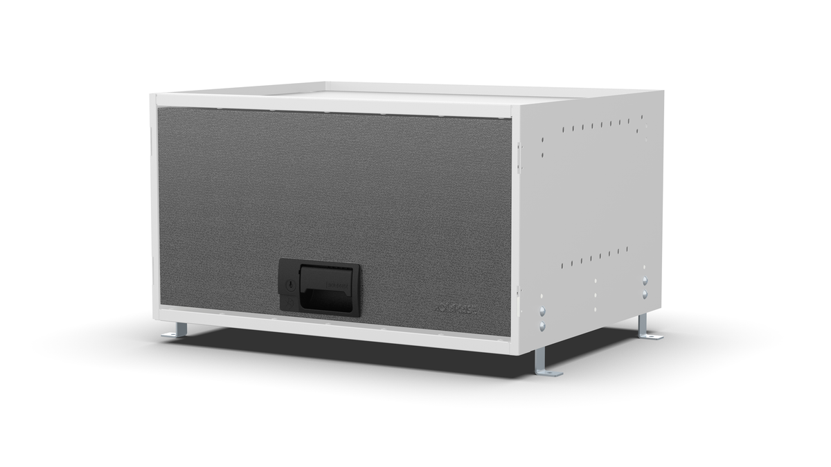 S600 modular drawer cabinet, 1 extra-deep drawer, 325 mm high, three-quarter front view