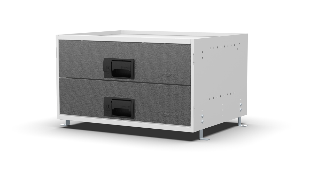 S600 modular drawer cabinet, 2 large drawers, 325 mm high, three-quarter front view