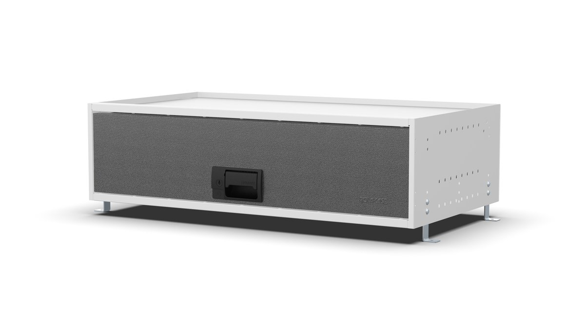 S840 modular drawer cabinet, 1 deep drawer, 230 mm high, three-quarter front view