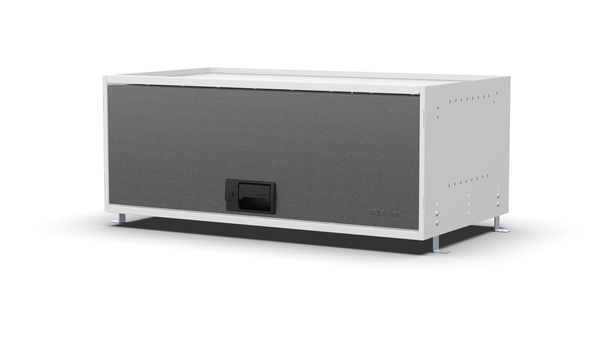 S840 modular drawer cabinet, 1 extra-deep drawer, 325 mm high, three-quarter front view
