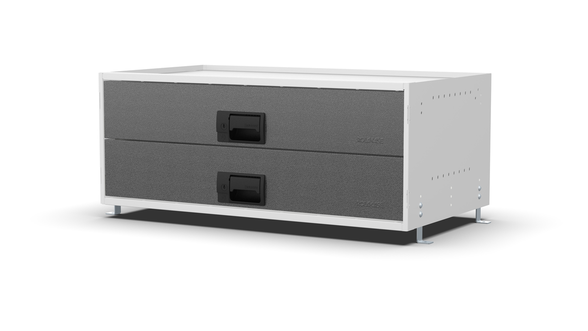 S840 modular drawer cabinet, 2 large drawers, 325 mm high, three-quarter front view